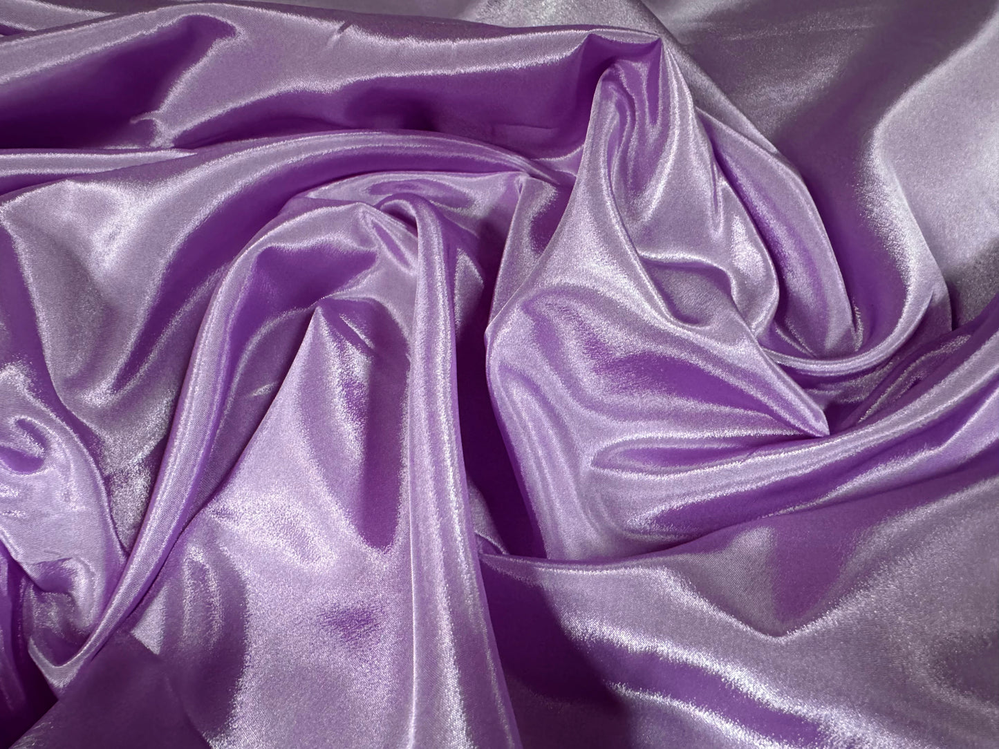 Crepe de chine woven dress fabric, per metre - plain - lilac