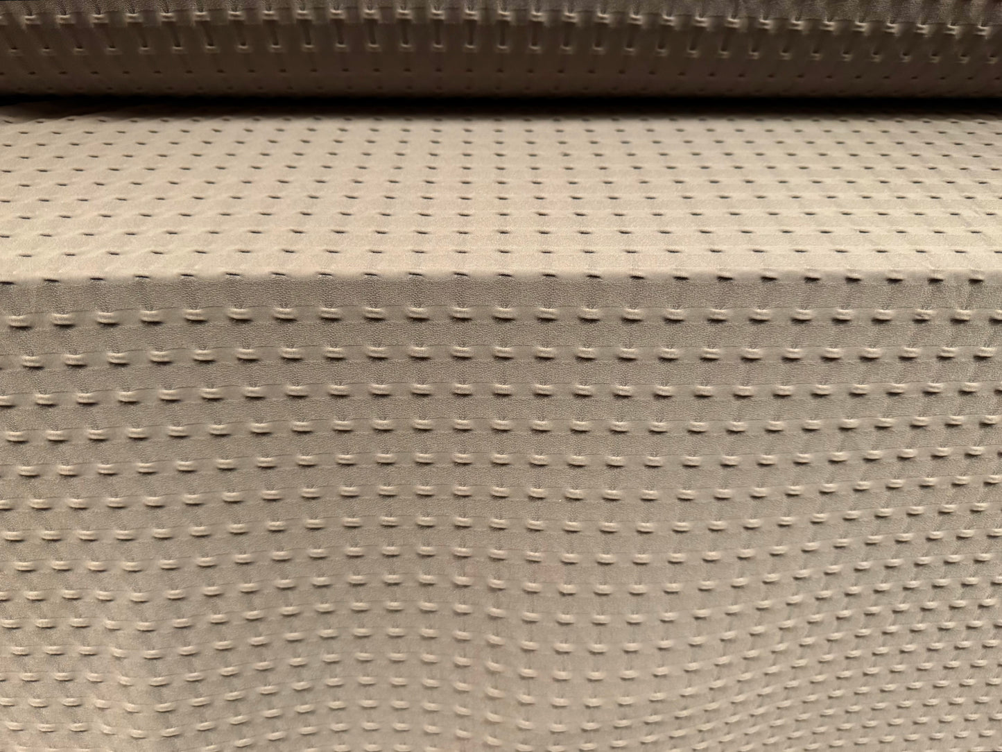 Stretch double jersey fashion fabric, per metre - jacquard - taupe