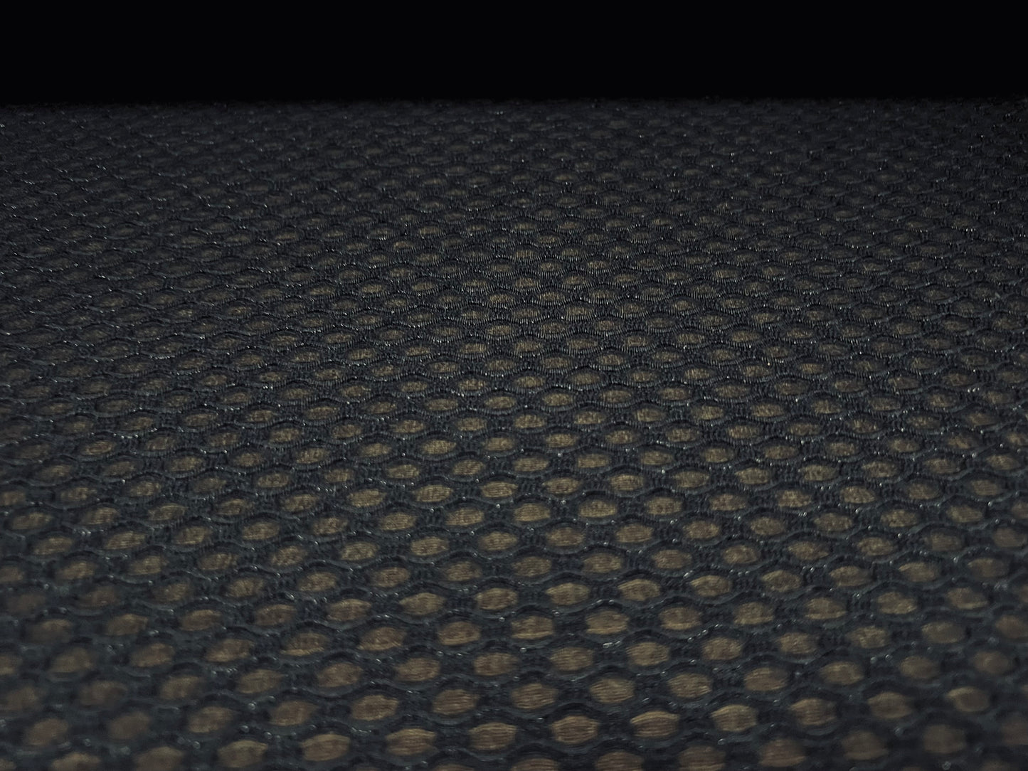 Stretch mesh eyelet jersey fabric, per metre - black