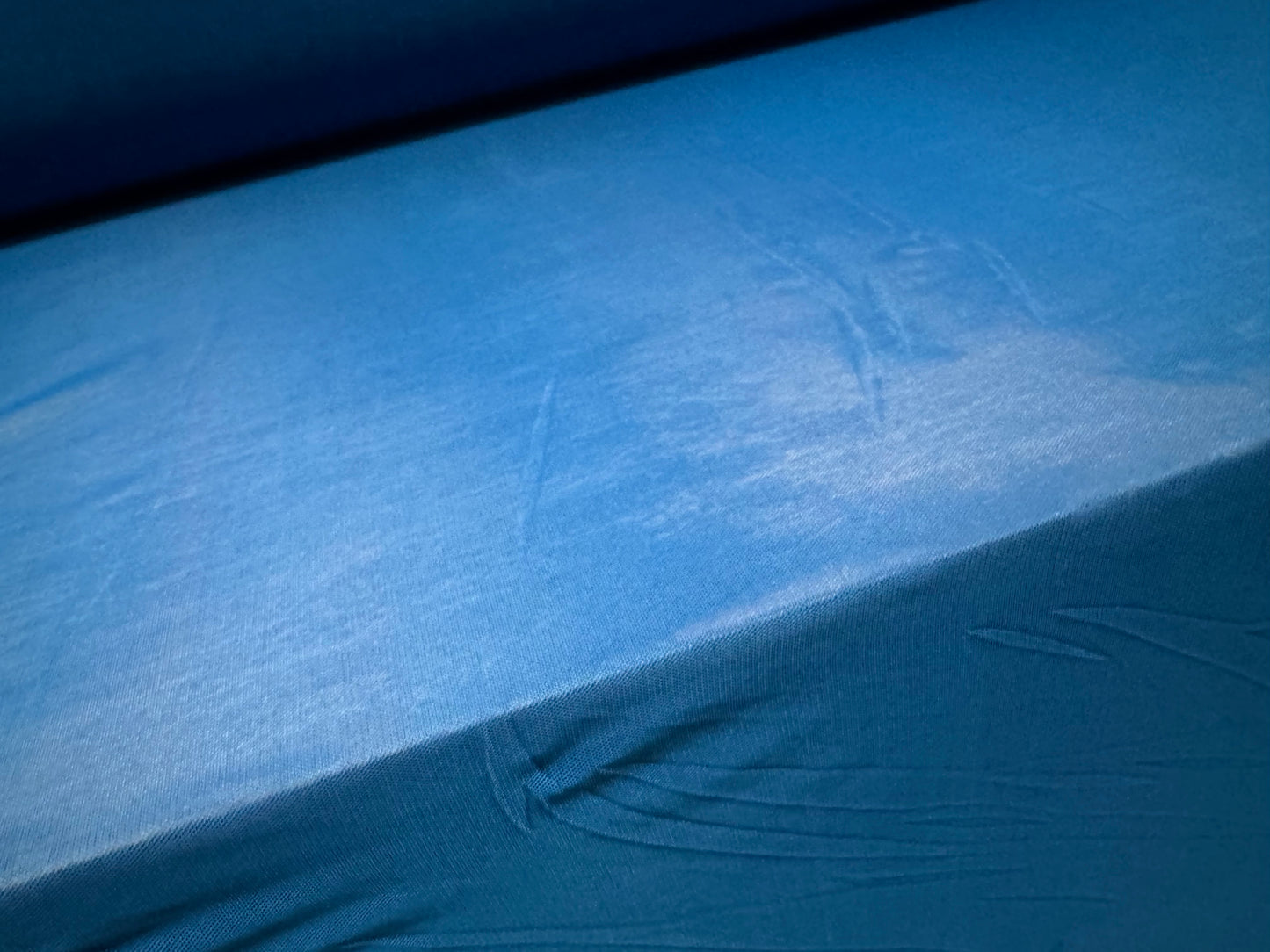 Power mesh net stretch spandex fabric, per metre - plain - Azure Blue