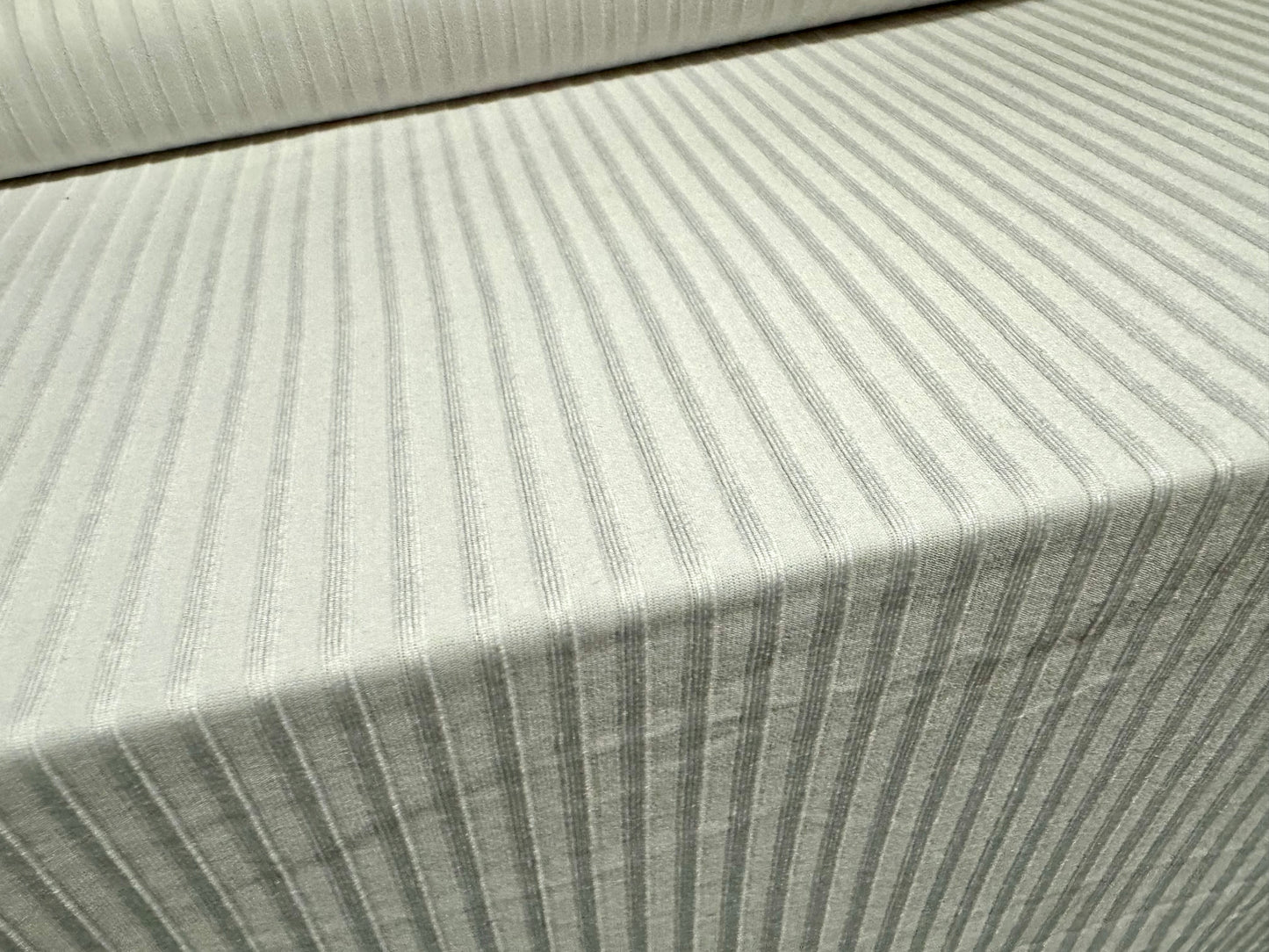 Stretch spandex rib jersey fabric, per metre - plain - Alpine white