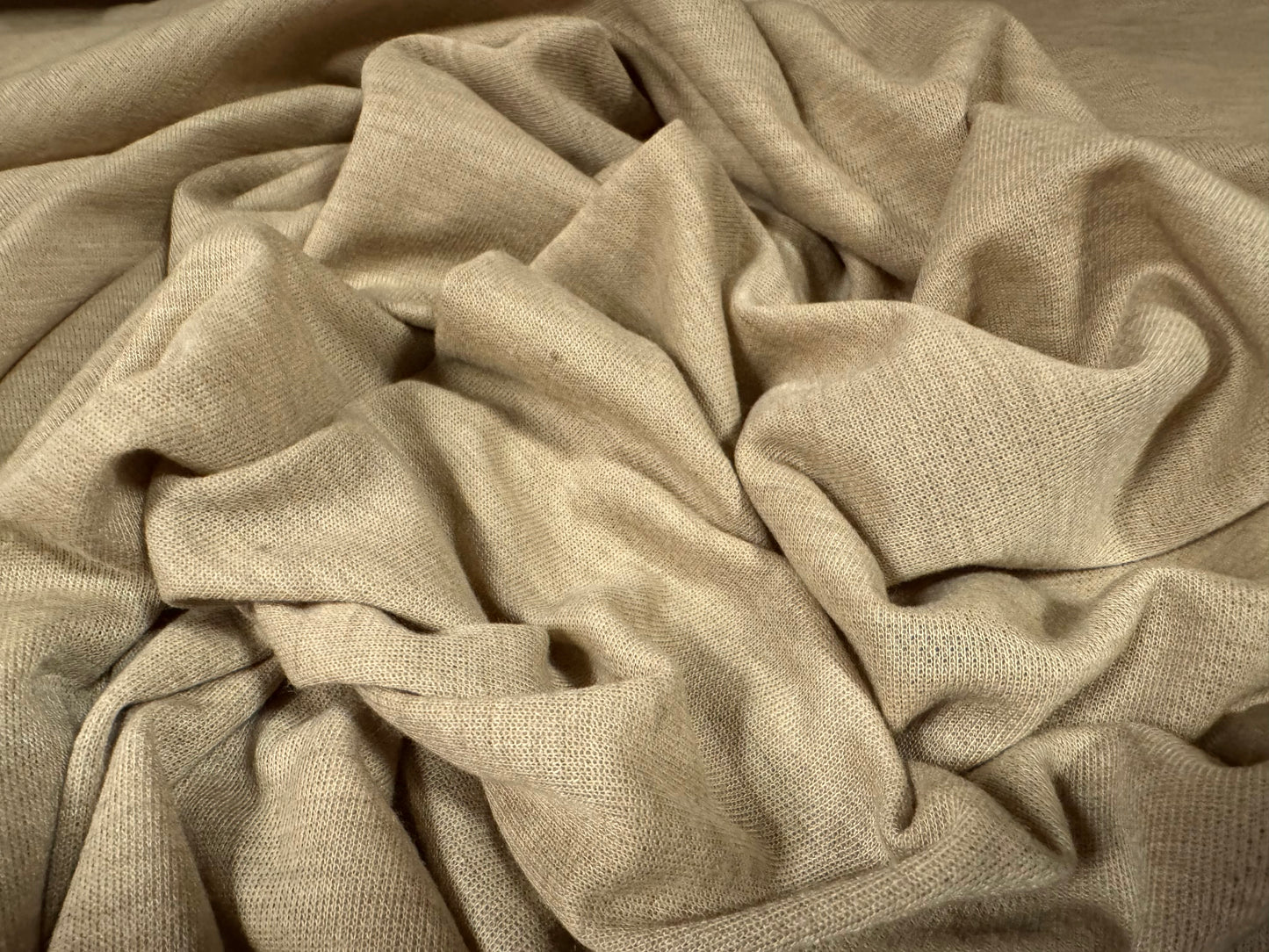 Pique single jersey xstatic fabric, per metre - plain - Beige