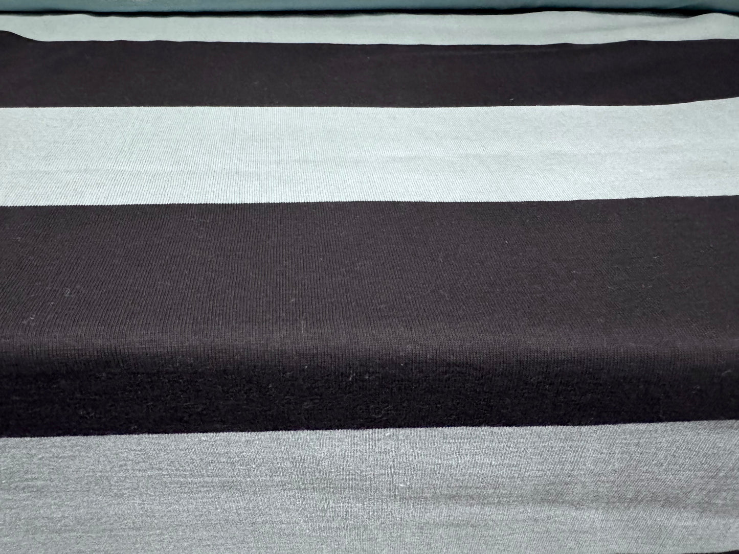 Cotton Knitwear rugby jersey fabric, per metre - stripe - navy & light blue