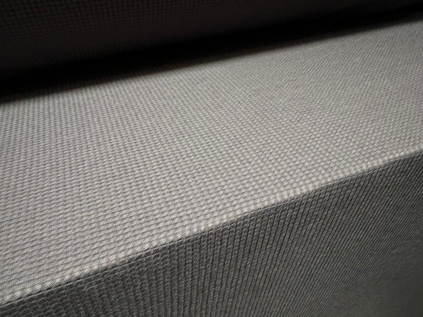 Waffle stretch spandex jersey bodycon fabric, per metre - plain - grey