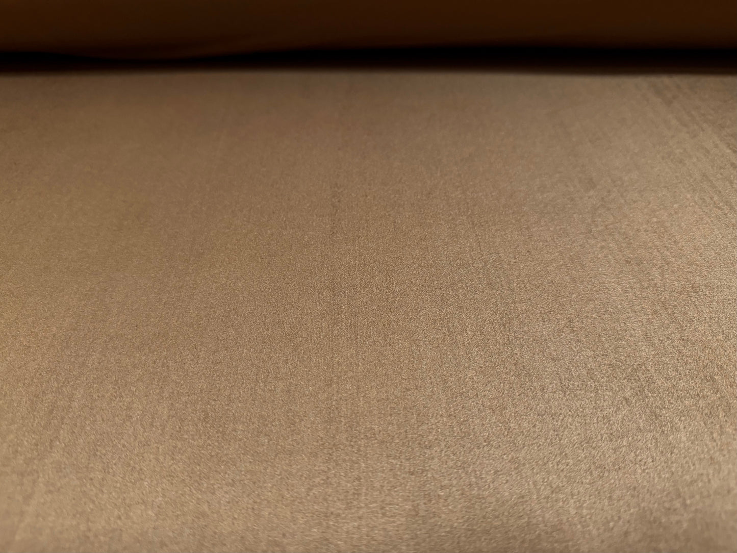 Faux suede stretch spandex jersey fabric, per metre - plain - warm tan