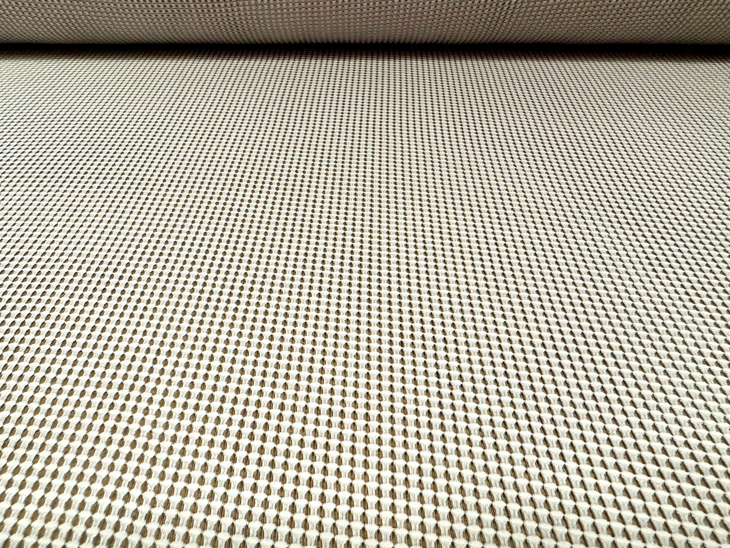 Waffle mesh jersey fabric, per metre - plain - light grey