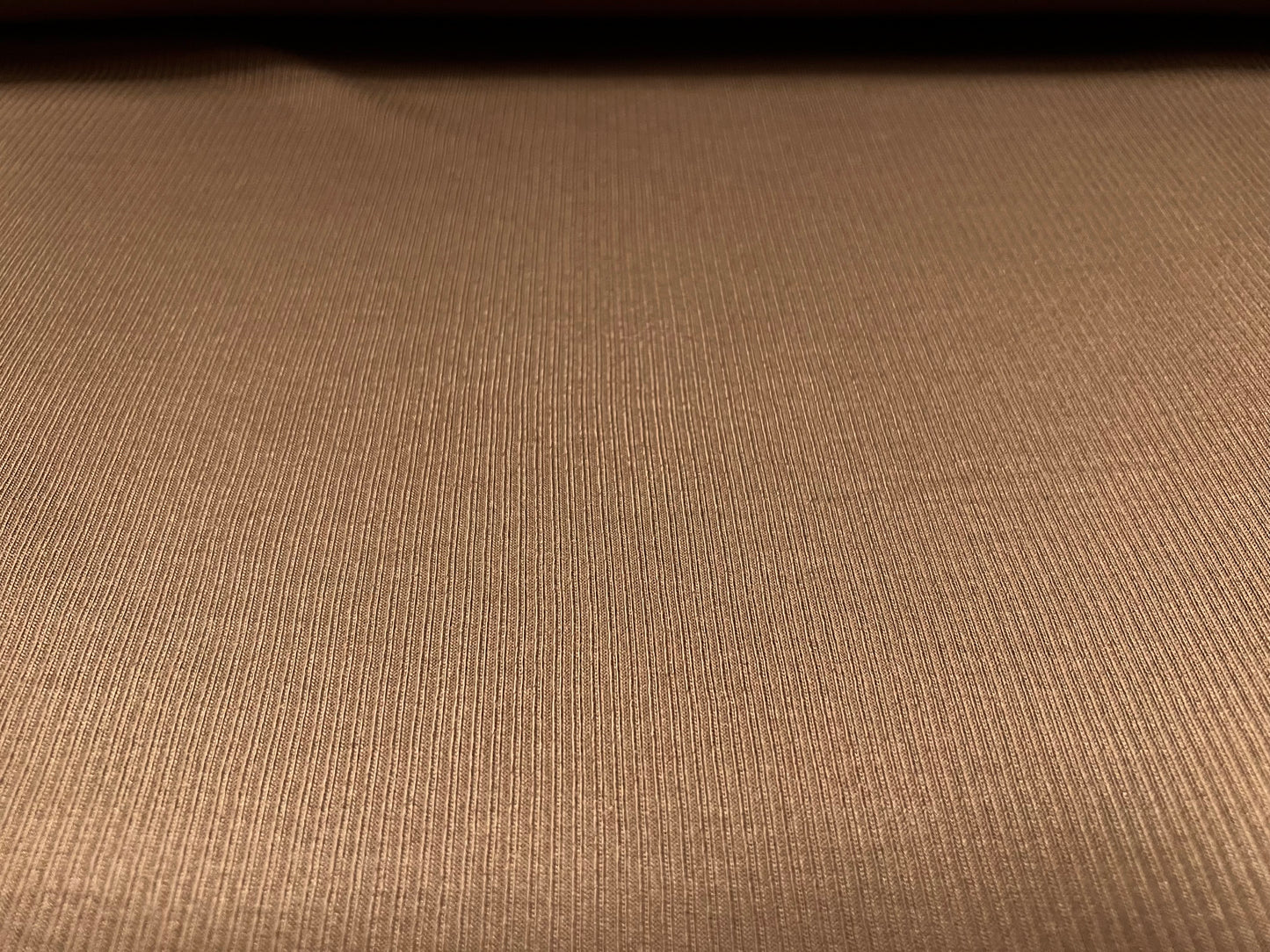 Soft handle ribbed jersey knit fabric, per metre - plain - milk chocolate brown