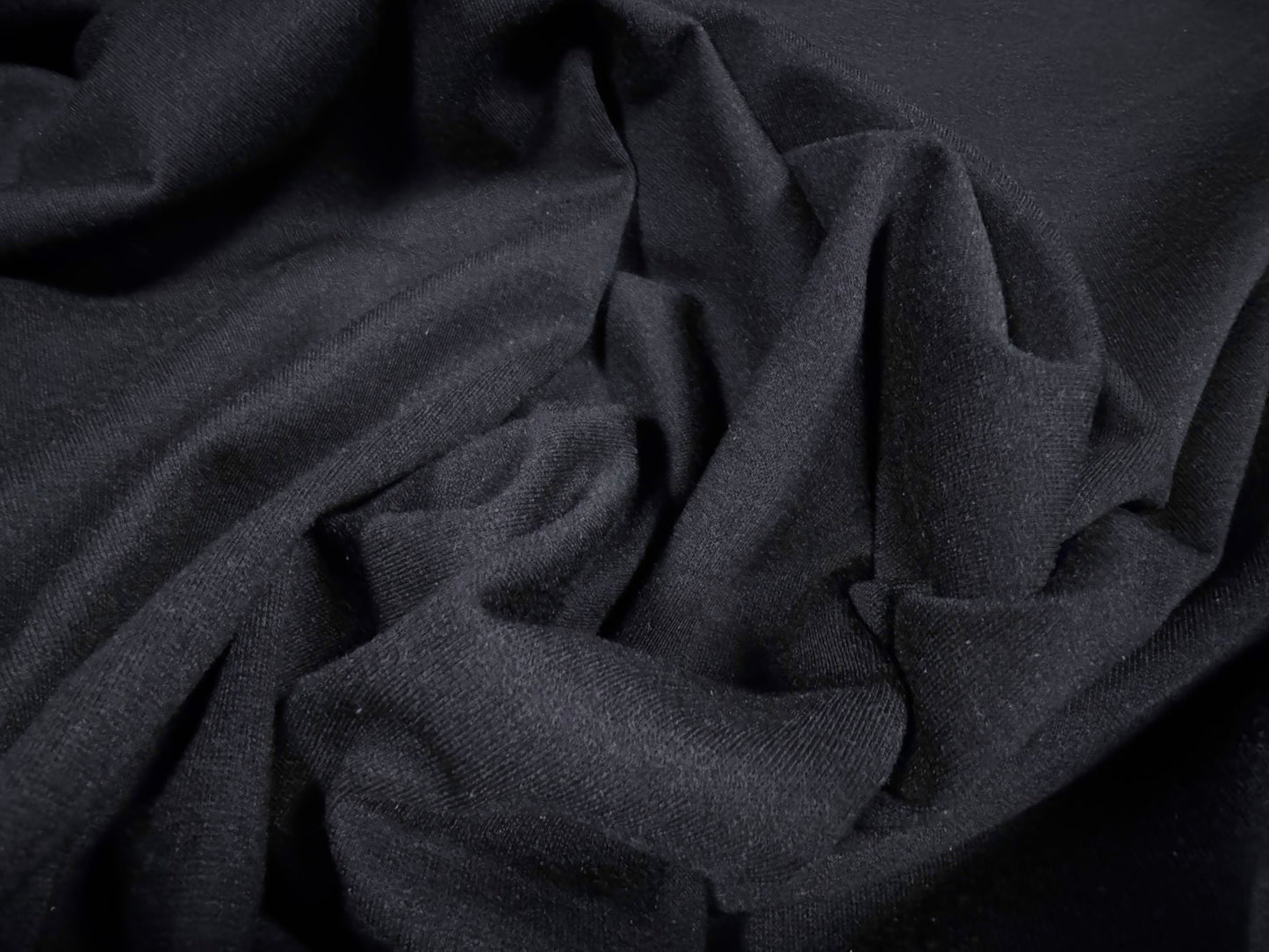 Ponte Roma double jersey stretch spandex fabric, per metre - plain - midnight
