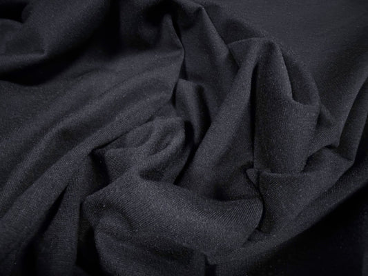 Ponte Roma double jersey stretch spandex fabric, per metre - plain - midnight