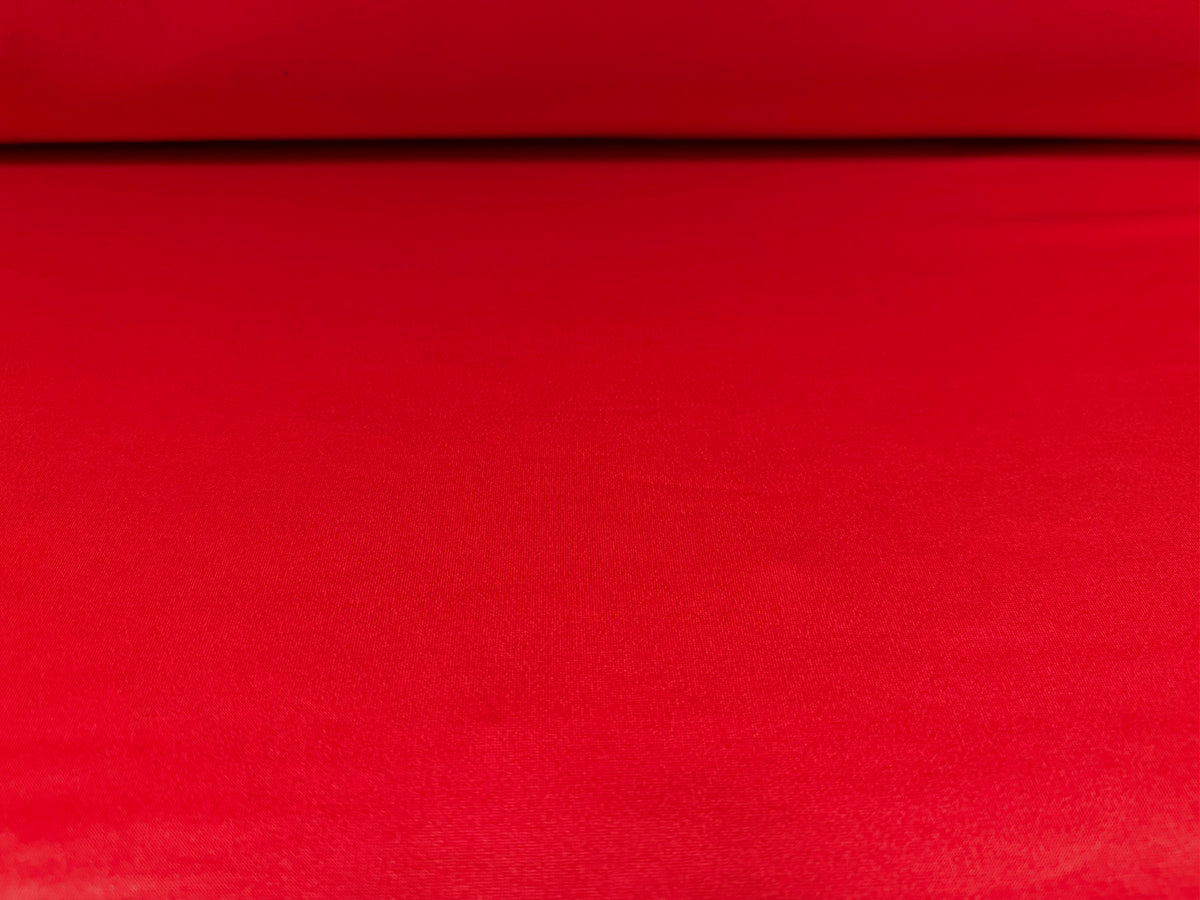 Ciré pvc coated stretch spandex jersey fabric, per metre - plain - red