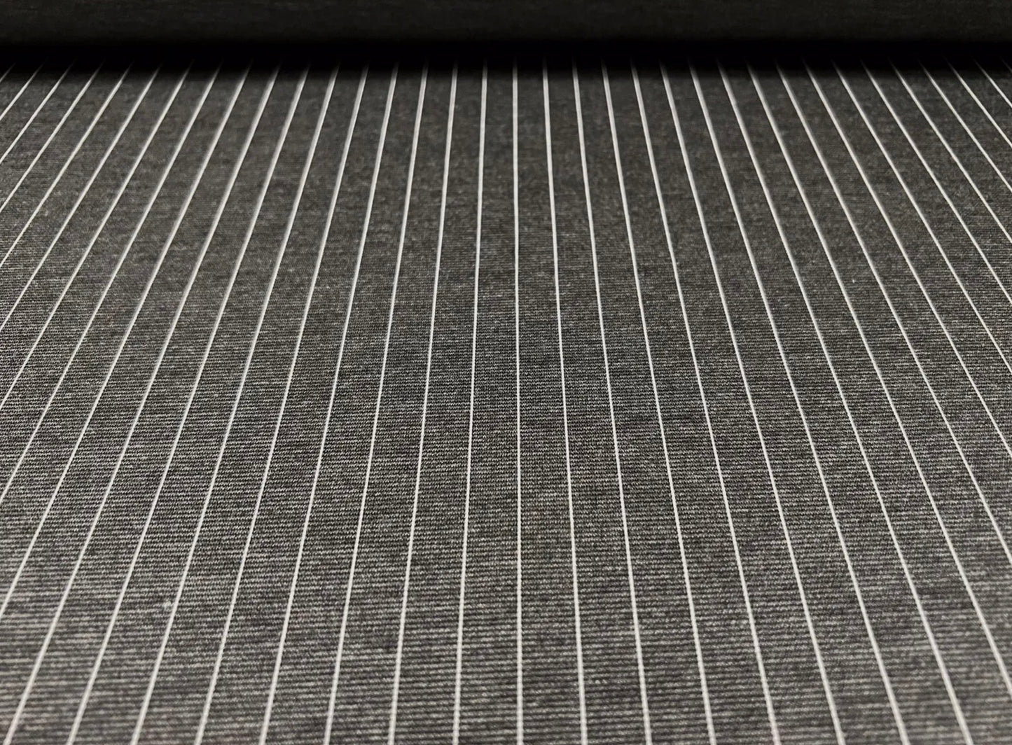 Ponte Roma double jersey knit stretch fabric, per metre - pinstripe - grey