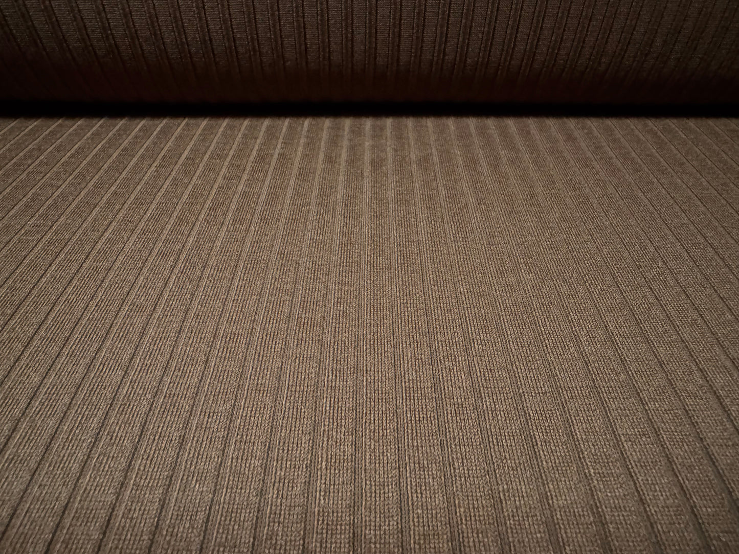 Stretch spandex rib jersey fabric, per metre - plain - mocha brown