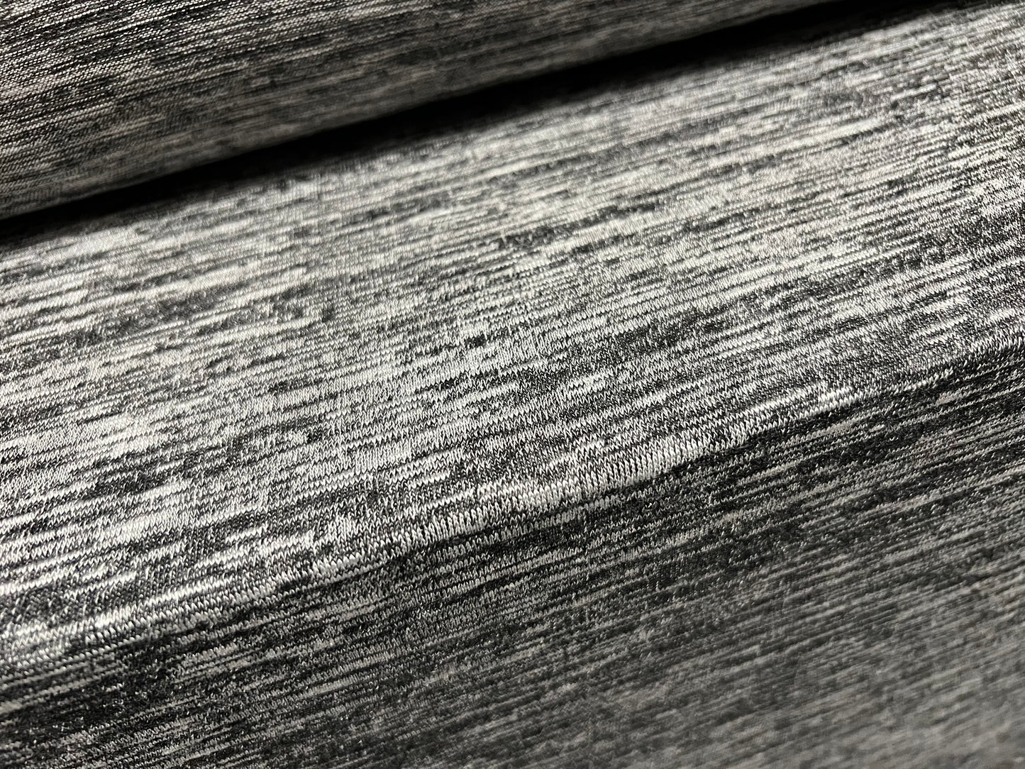 Single jersey fashion fabric, per metre - salt & pepper melange - grey