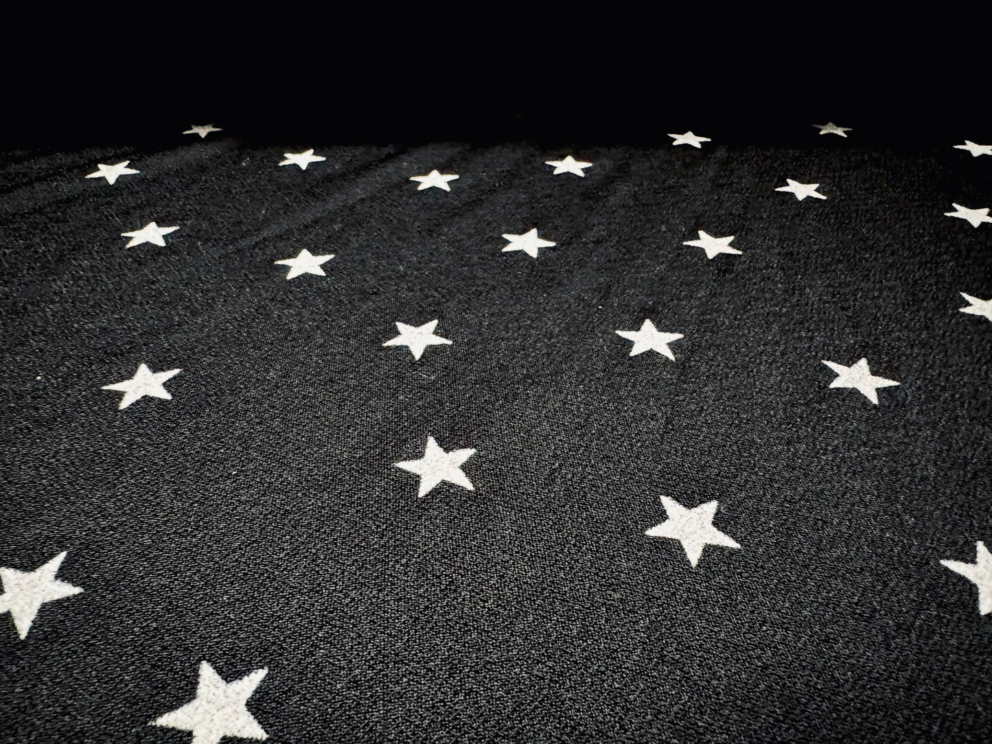 Valentino crepe stretch spandex jersey fabric - per metre - stars print - black & white