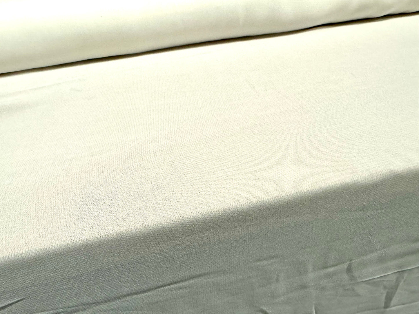 Chiffon woven lightweight dress fabric, per metre - plain - ivory