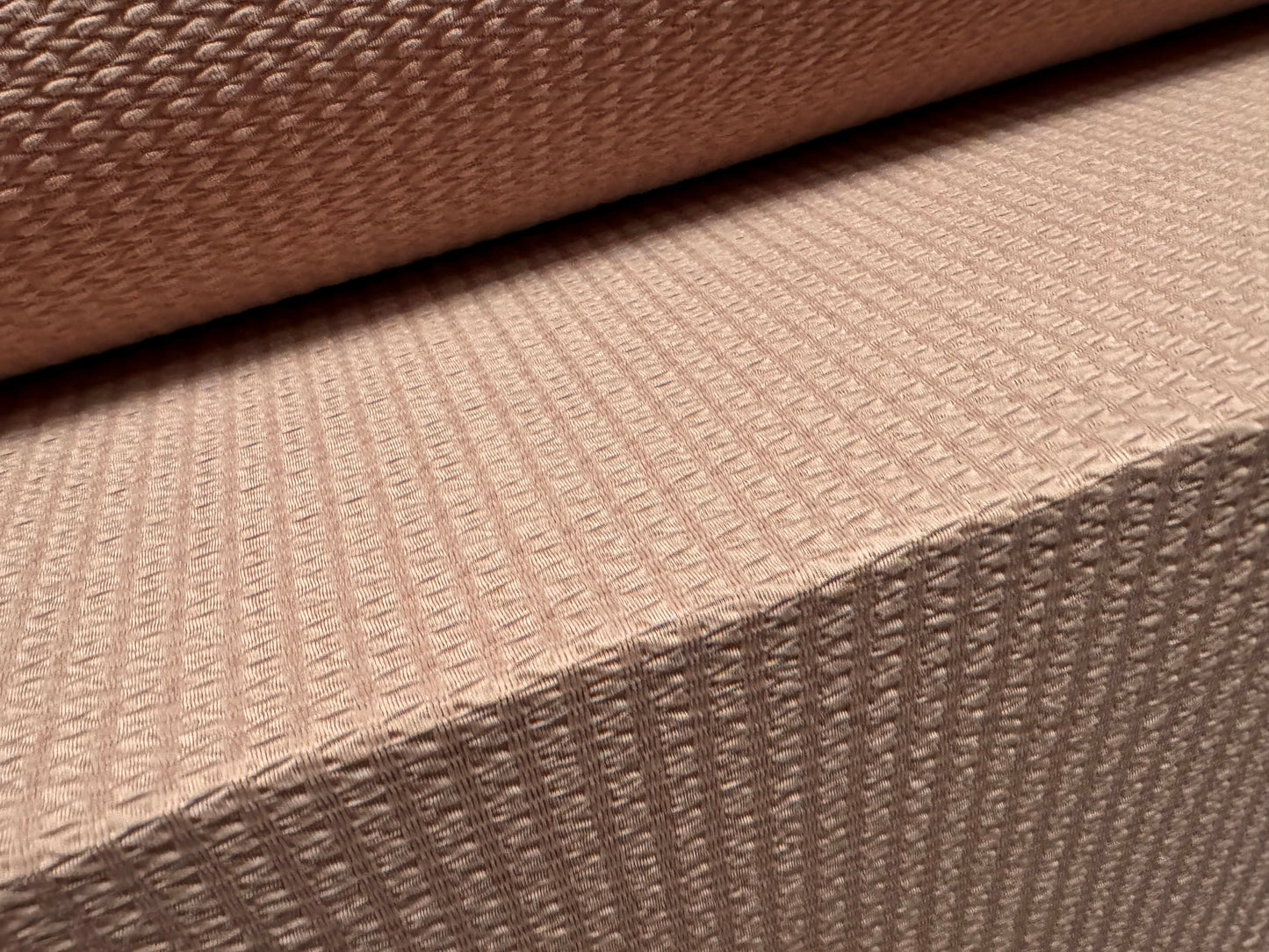 Double jersey knit stretch spandex fabric, per metre - jacquard - dusty pink
