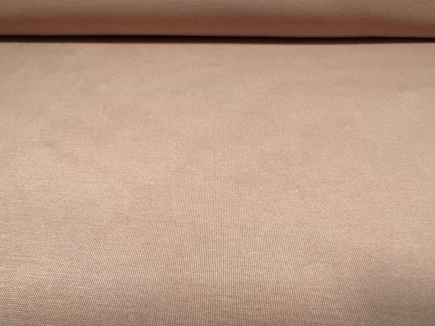 Powder touch single jersey dress fabric with comfort stretch, per metre - plain - nude