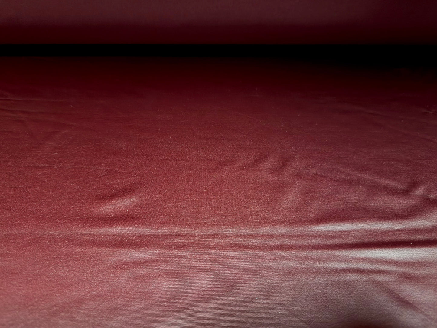 Stretch pvc spandex jersey leather look fabric, per metre - burgundy