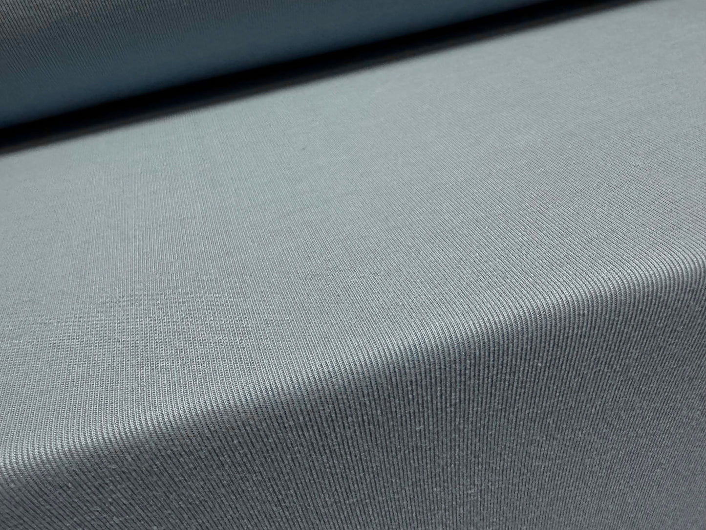Soft handle fine rib jersey knit fabric, per metre - plain - powder blue