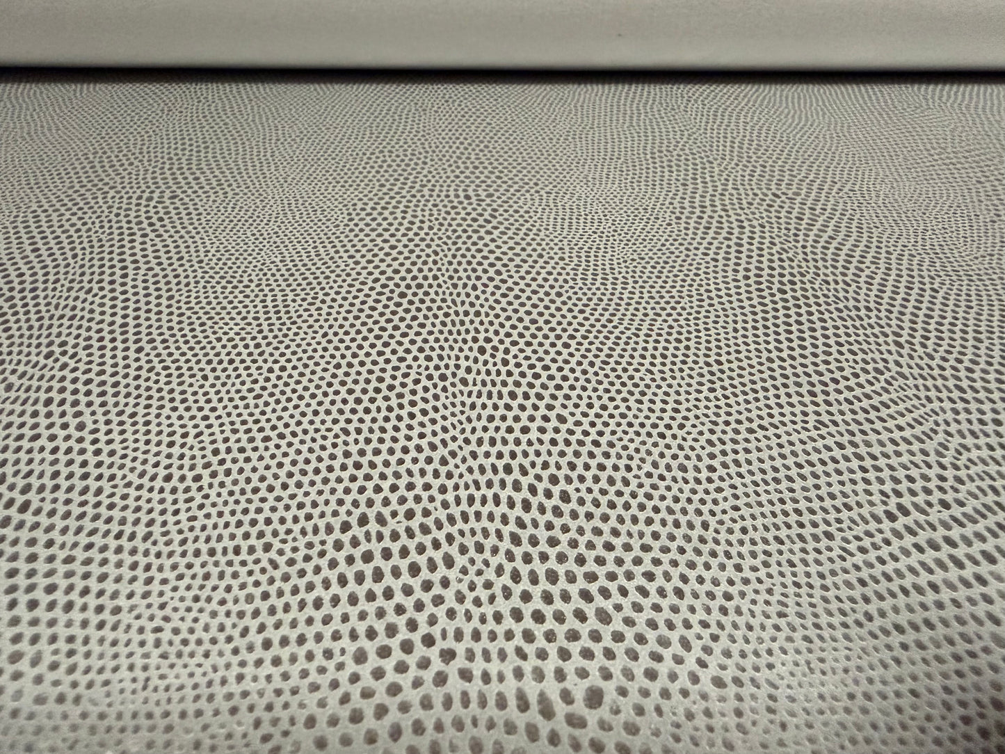 Embossed faux leather pvc coated jersey fabric, per metre - snakeskin - metallic silver
