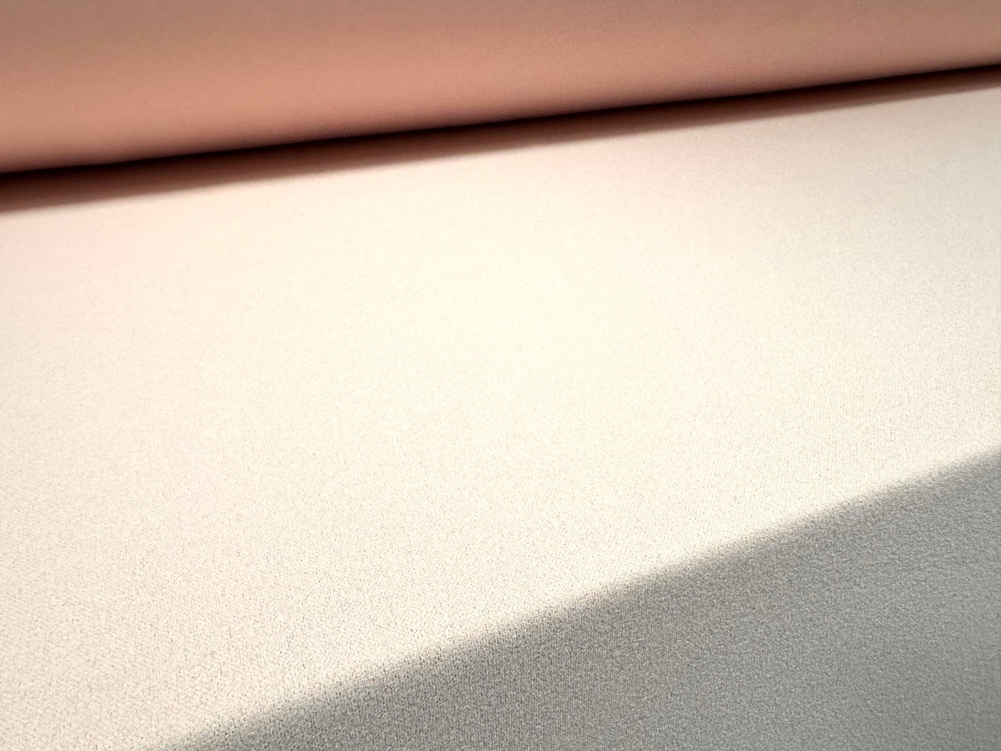 Scuba crepe stretch spandex double jersey fabric, per metre - plain - blush pink