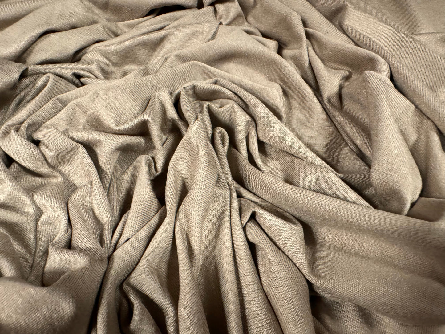 Viscose spandex stretch jersey fabric, per metre - 170 cms wide - taupe