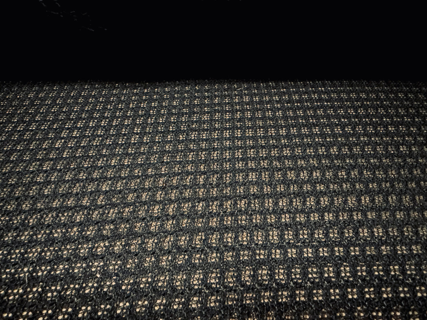 Soft waffle jacquard jersey fabric, per metre - black