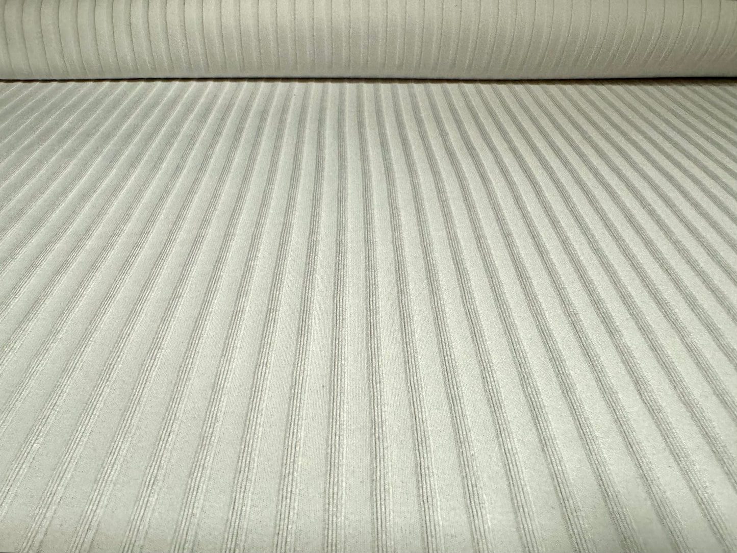 Stretch spandex rib jersey fabric, per metre - plain - Alpine white