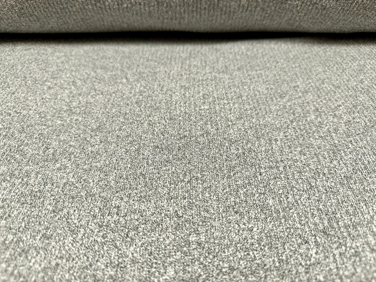 Bouclé ribbed knitwear jersey fabric, per metre - silver grey melange
