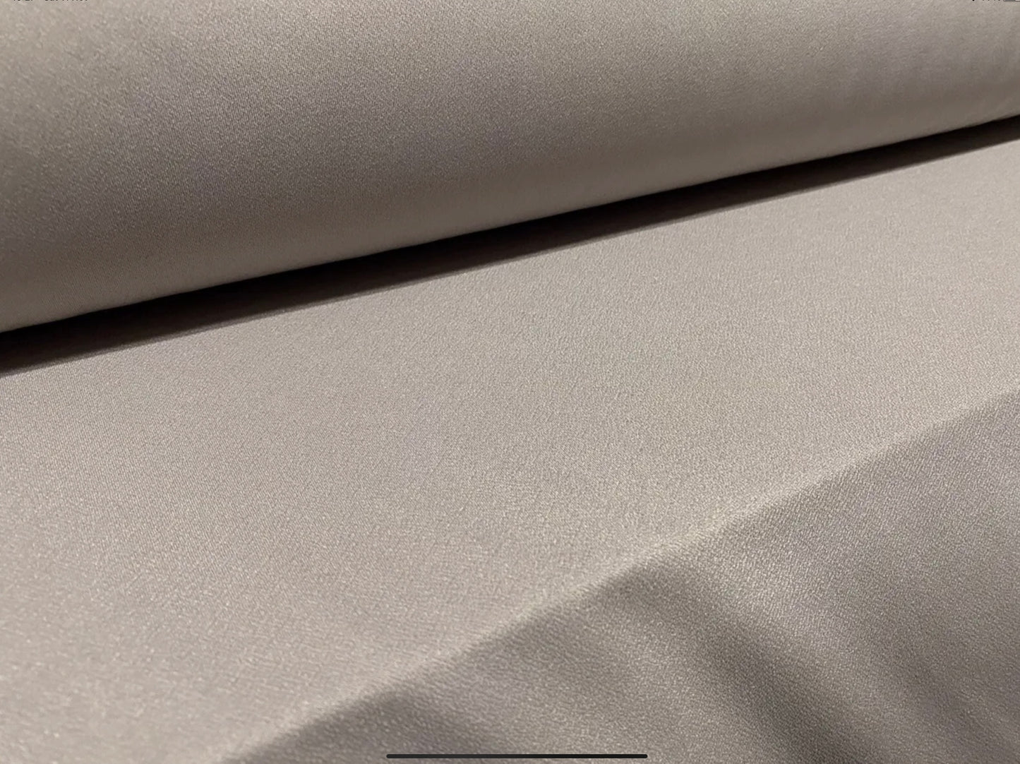 Valentino crepe stretch spandex jersey fabric - per metre - plain - mushroom