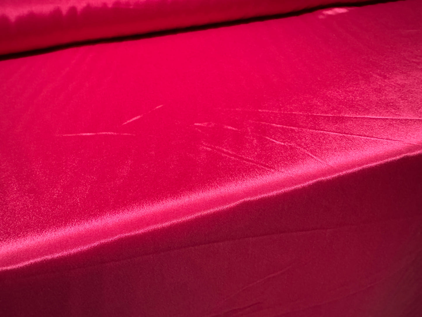Crepe de chine woven dress fabric, per metre - plain - cerise pink