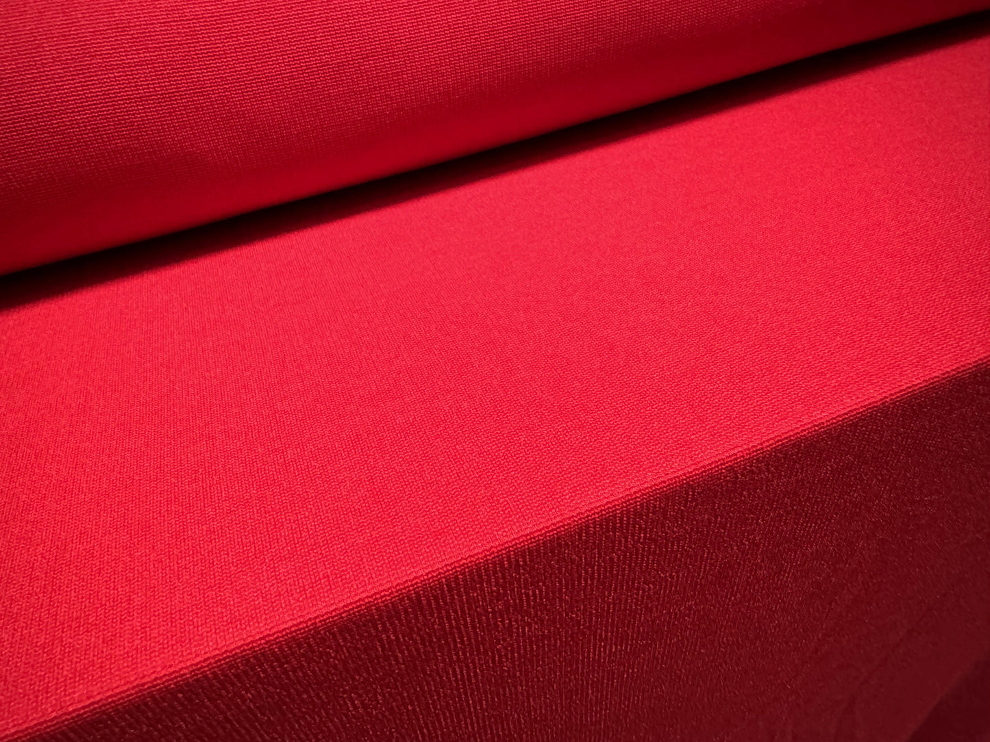 Morgan crepe double jersey stretch fabric, per metre - plain - bright red