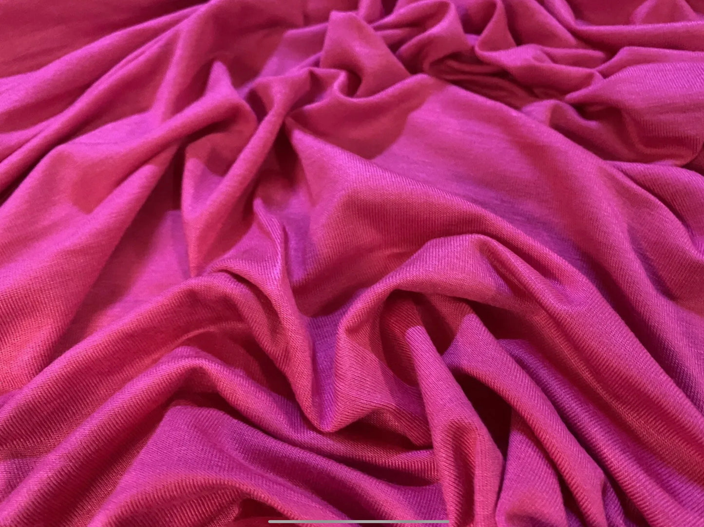 Viscose spandex stretch single jersey fabric, per metre - plain - hot cerise