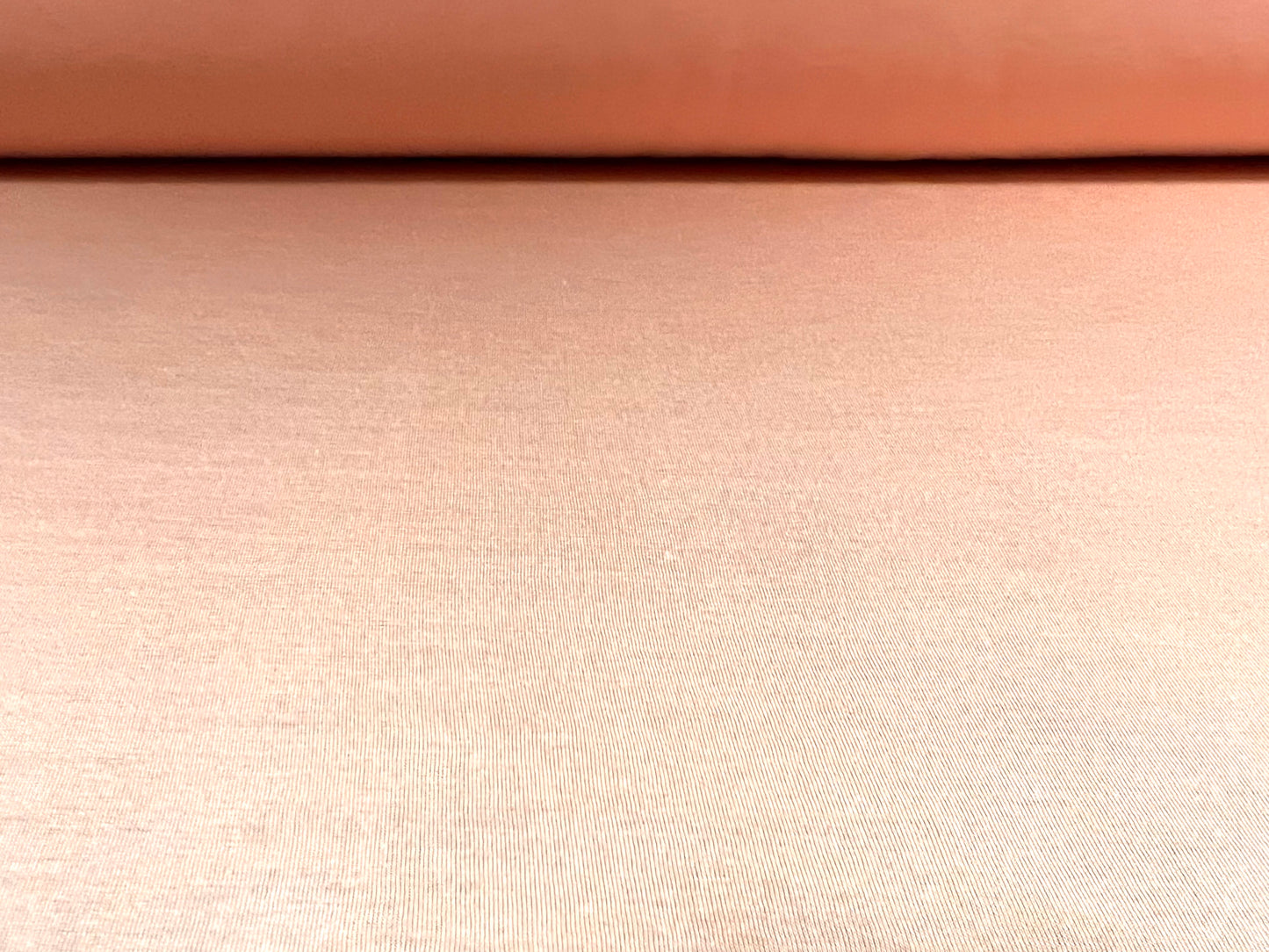 Lightweight viscose single jersey fabric, per metre - plain - peach pink
