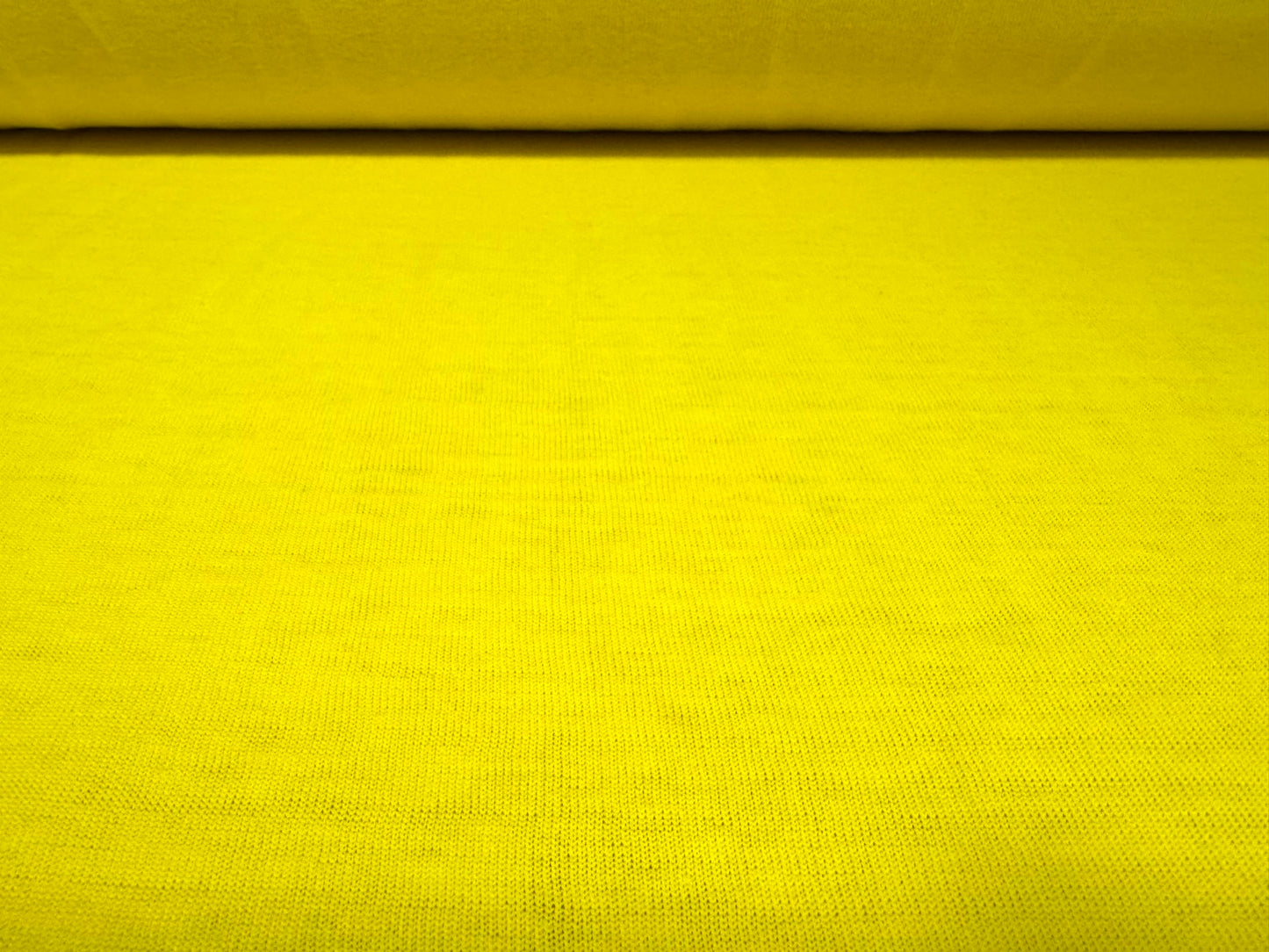 Cotton single jersey fabric, per metre - plain - canary yellow