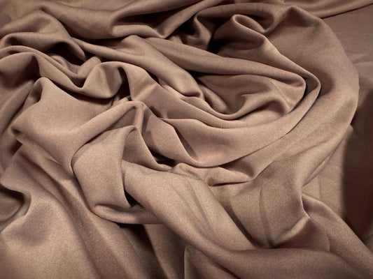 Scuba stretch spandex double jersey fabric, per metre - plain - dark nude