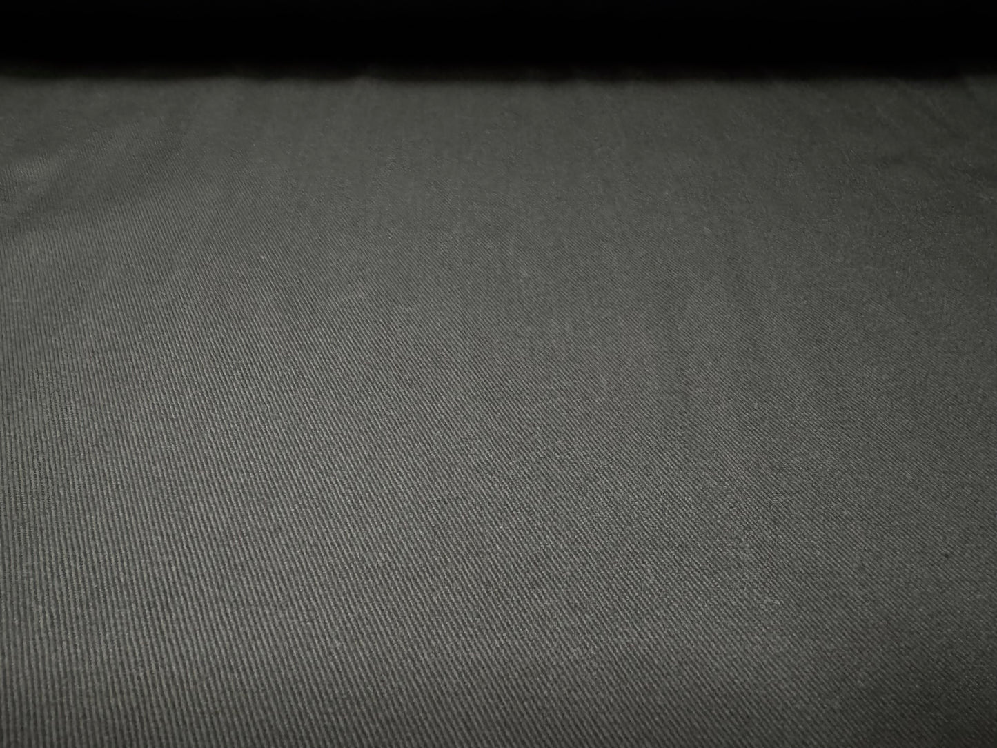Cotton twill woven fabric, per metre - plain - Dark Grey
