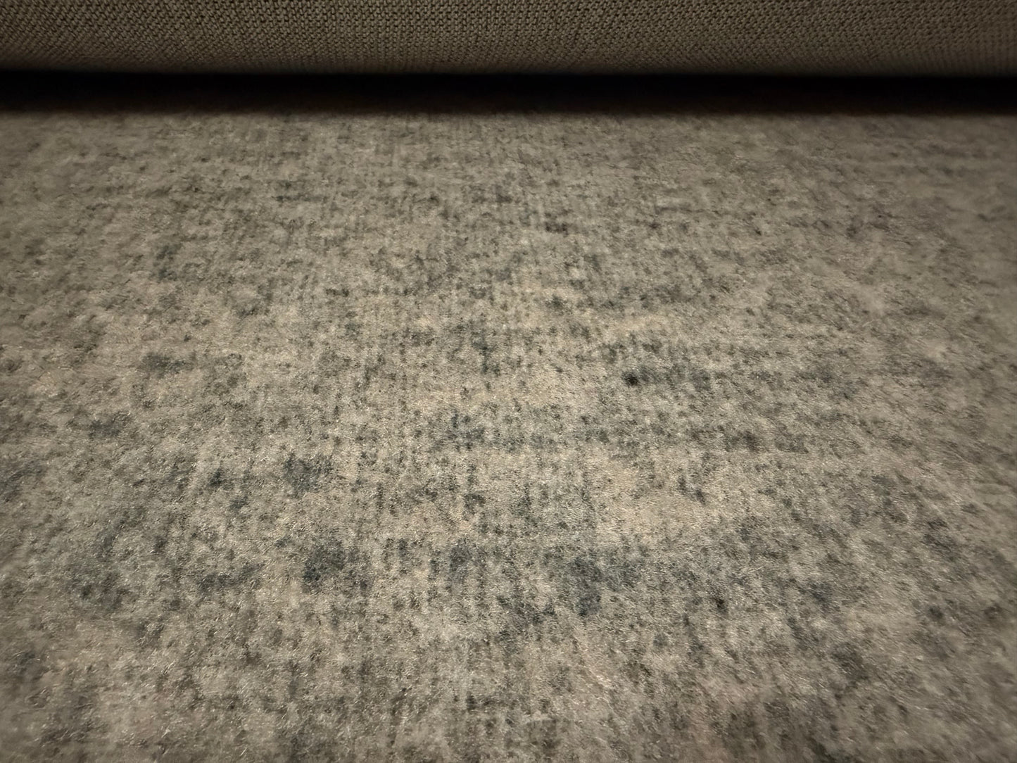 Wool faux fur fabric, per metre - melange - taupe