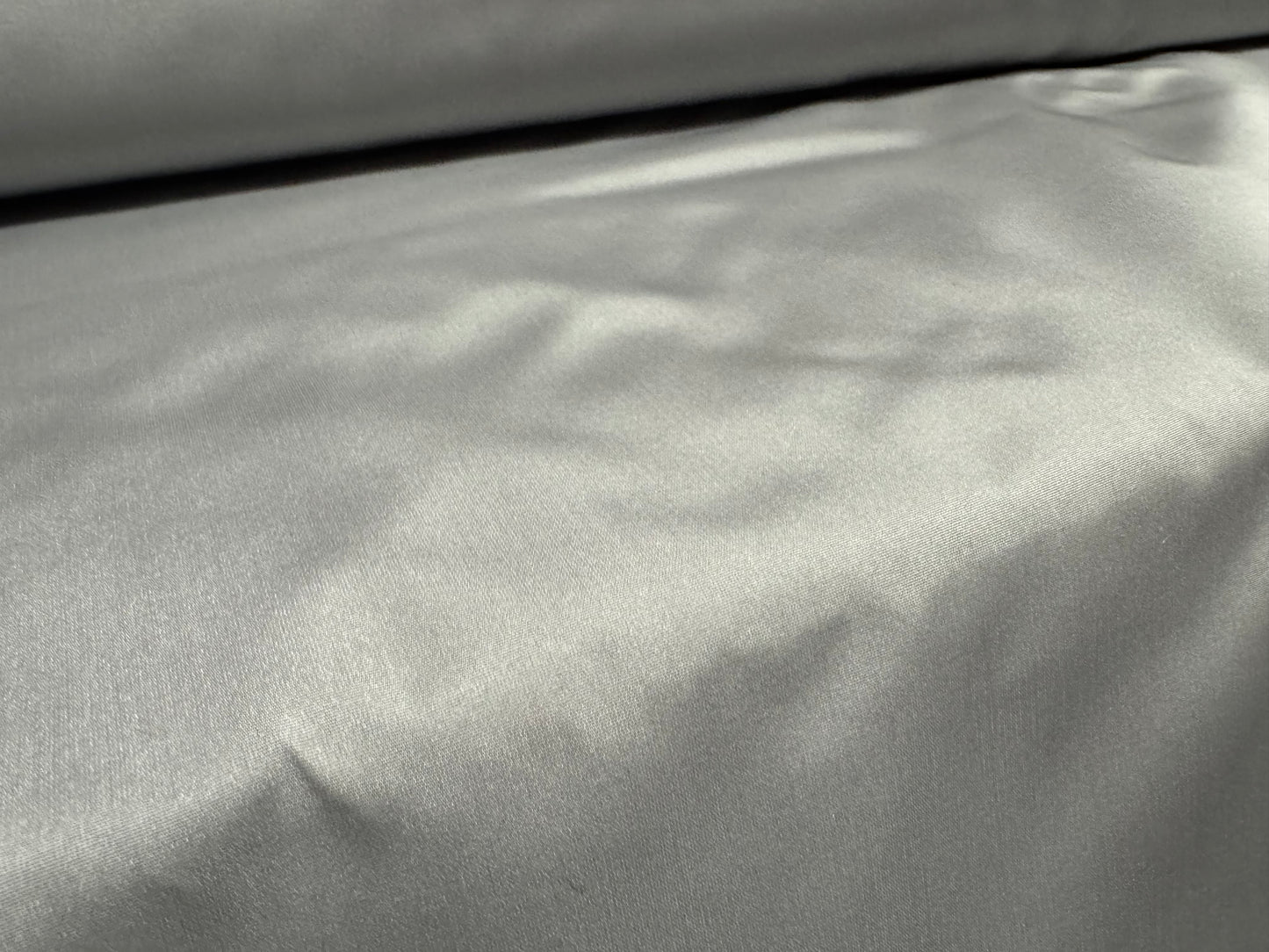 Plain weave nylon fabric, per metre - light grey