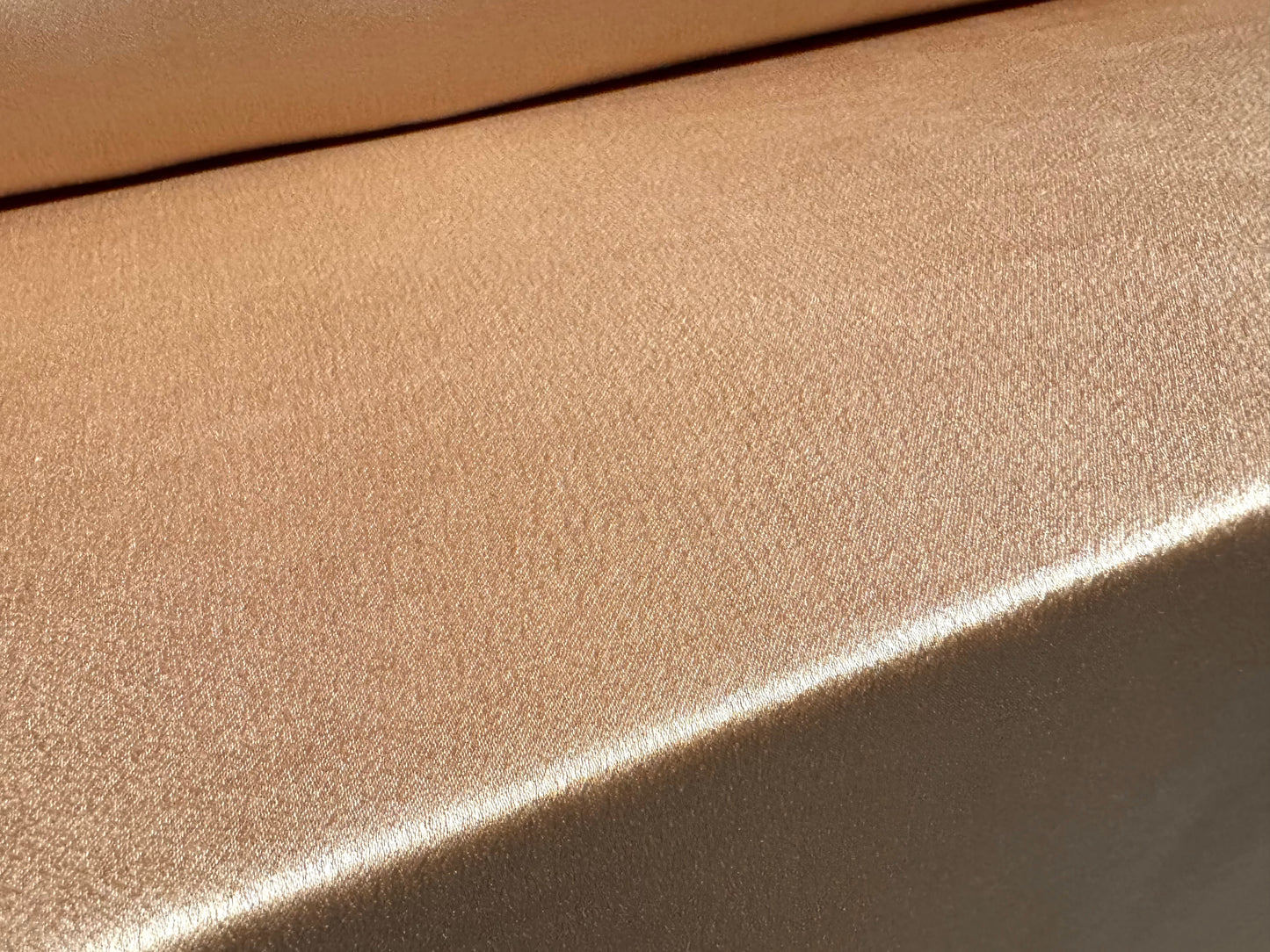 Crepe back sateen woven dress fabric, per metre - plain - nude