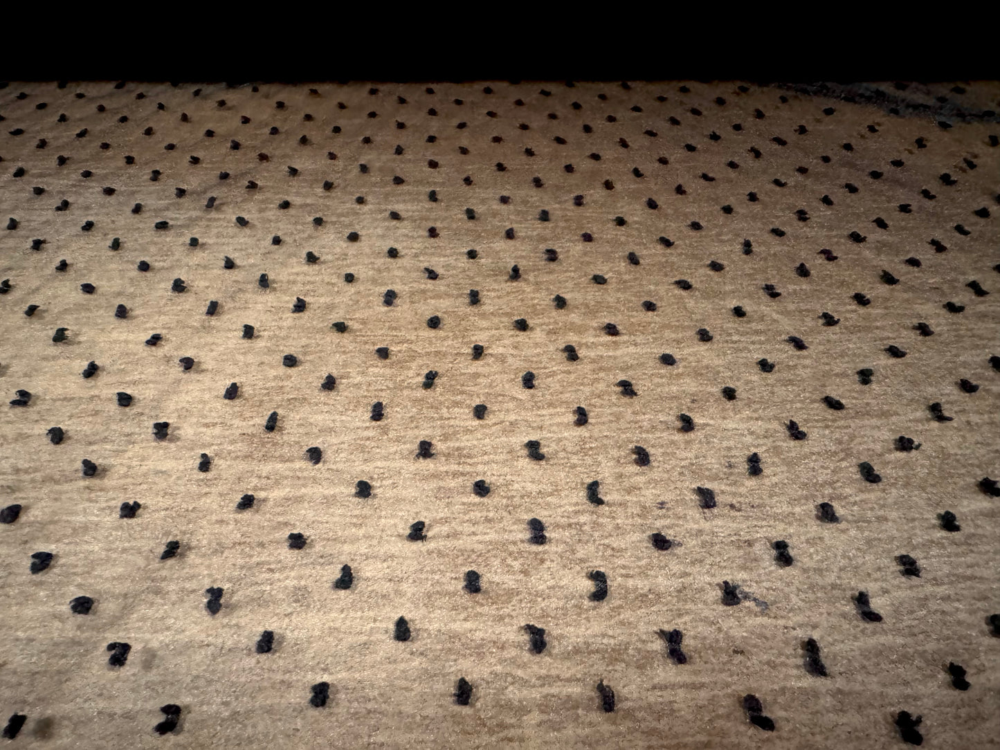 Lightweight organza fabric, per metre - dobby design - black
