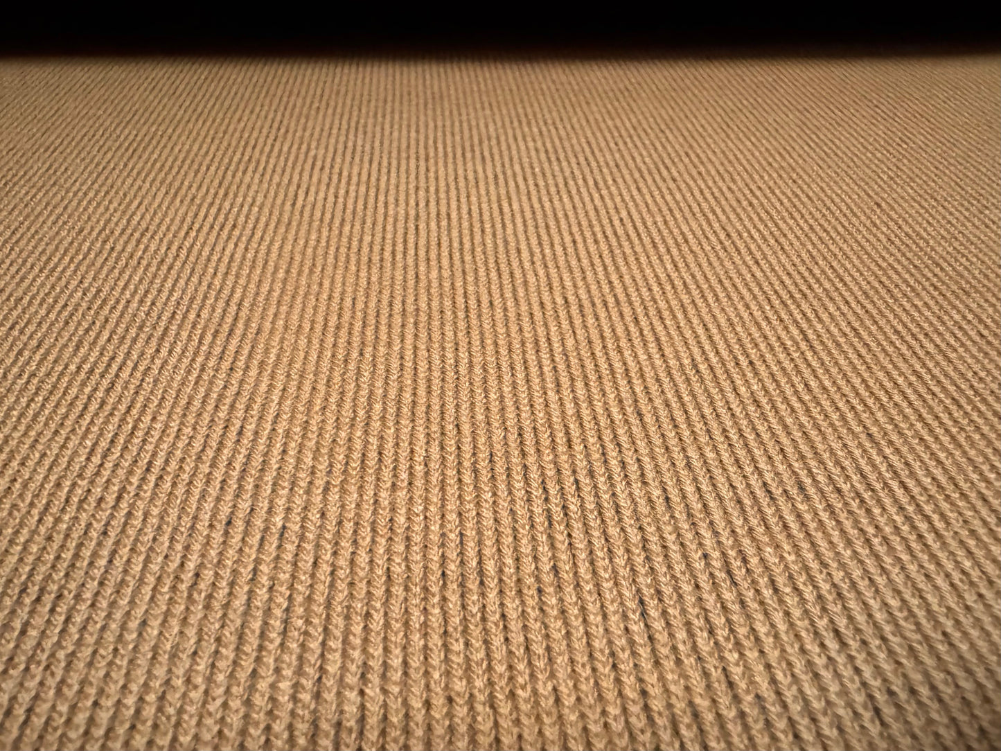 Bonded thermal rib stretch spandex jersey fabric, per metre - Hazelnut brown