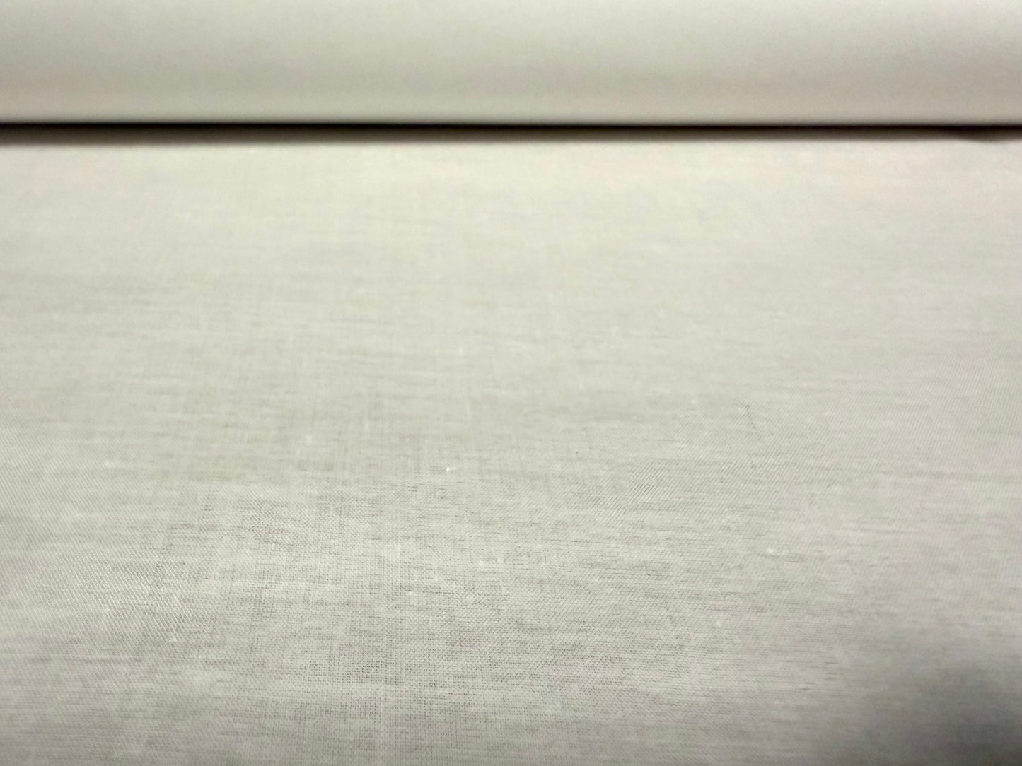 Glazed cotton lawn plain weave fabric, per metre - white