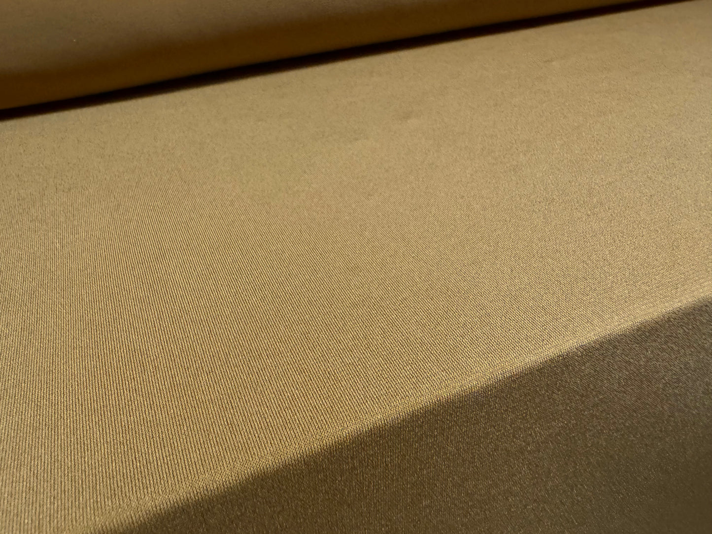 Stretch spandex ITY single jersey fabric, per metre - plain - ochre