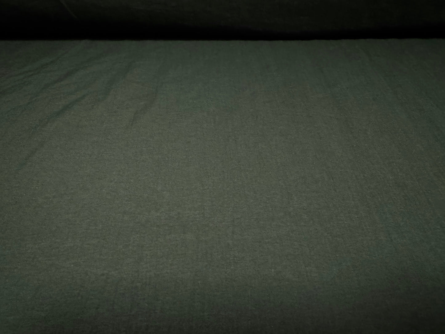 Orange Peel crinkle nylon fabric, per metre - plain - dark olive green