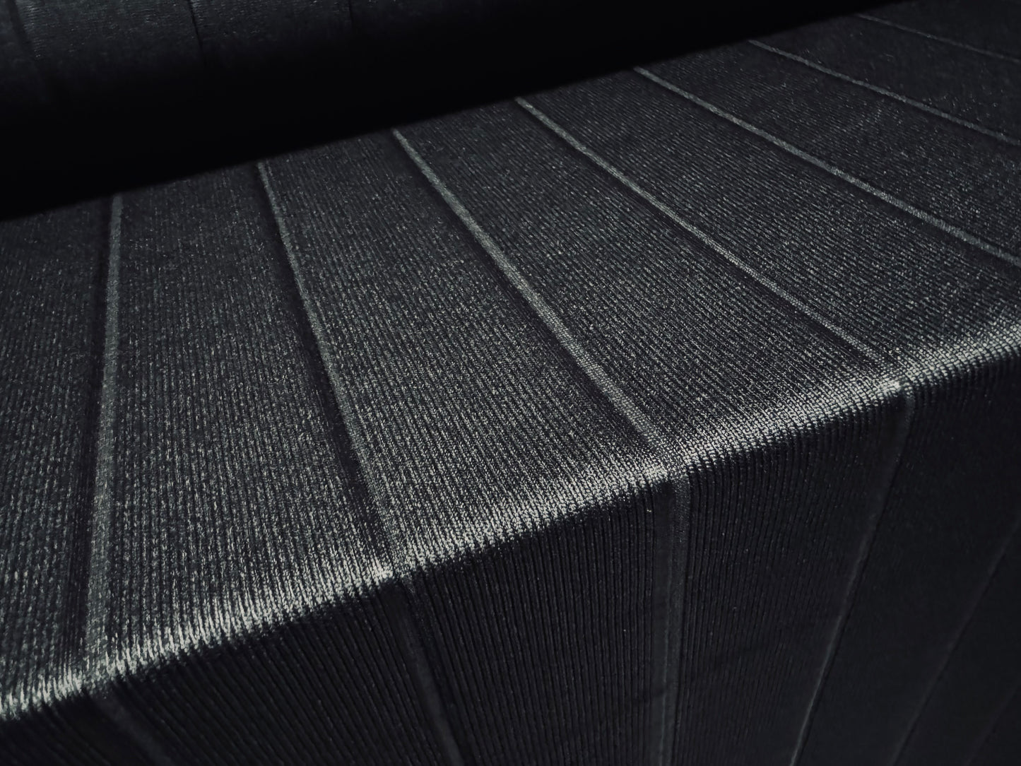 P.U. Coated bandage rib stretch spandex jersey fabric, per metre - black