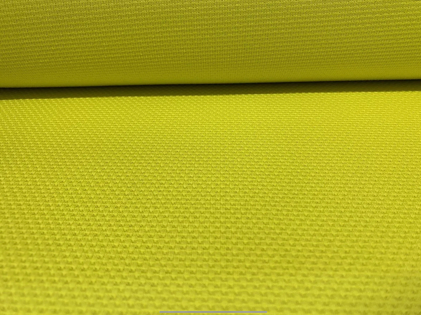 Stretch Pique jacquard jersey fabric, per metre - lime