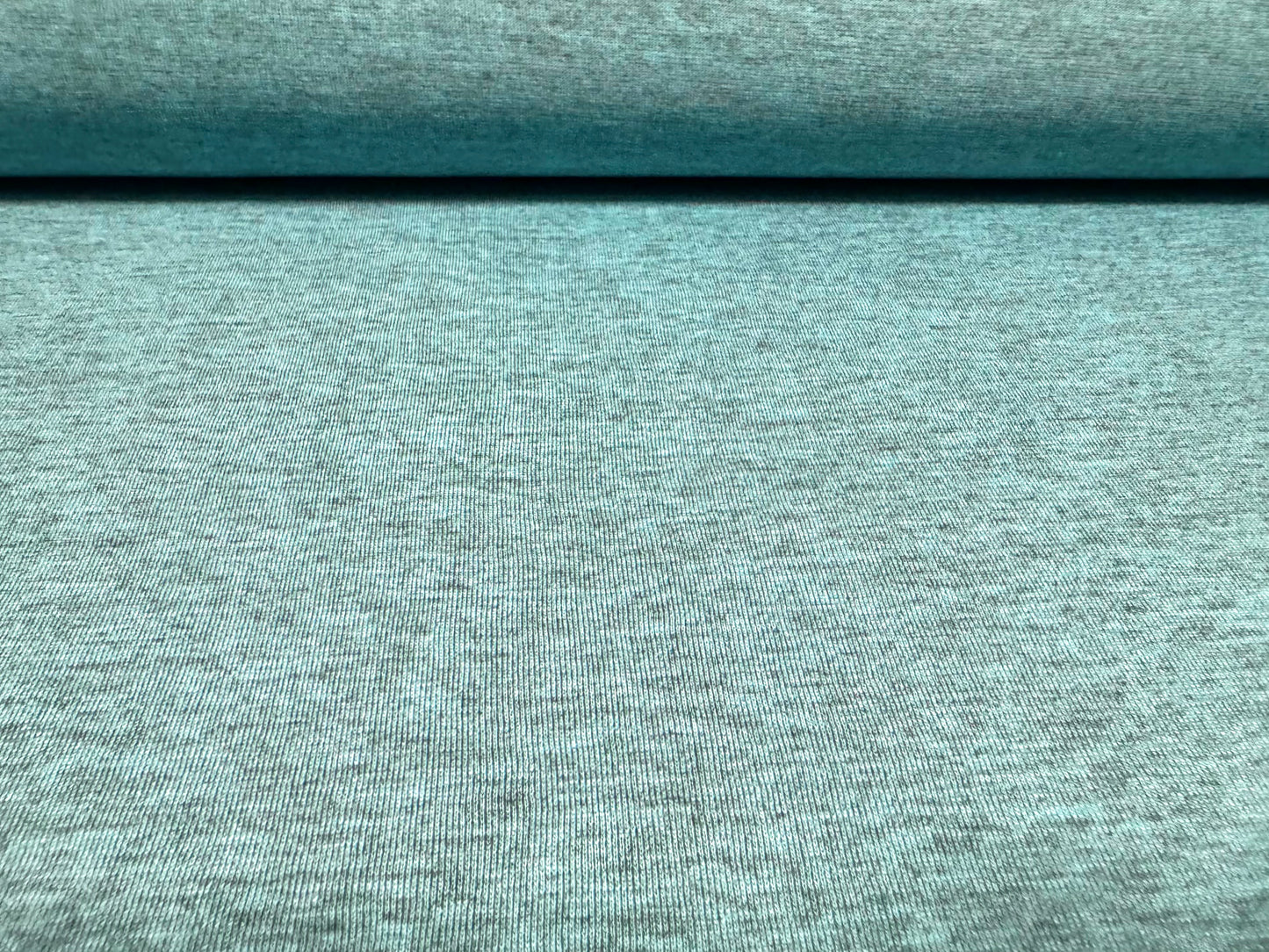 Stretch single jersey fashion fabric, per metre - aqua melange