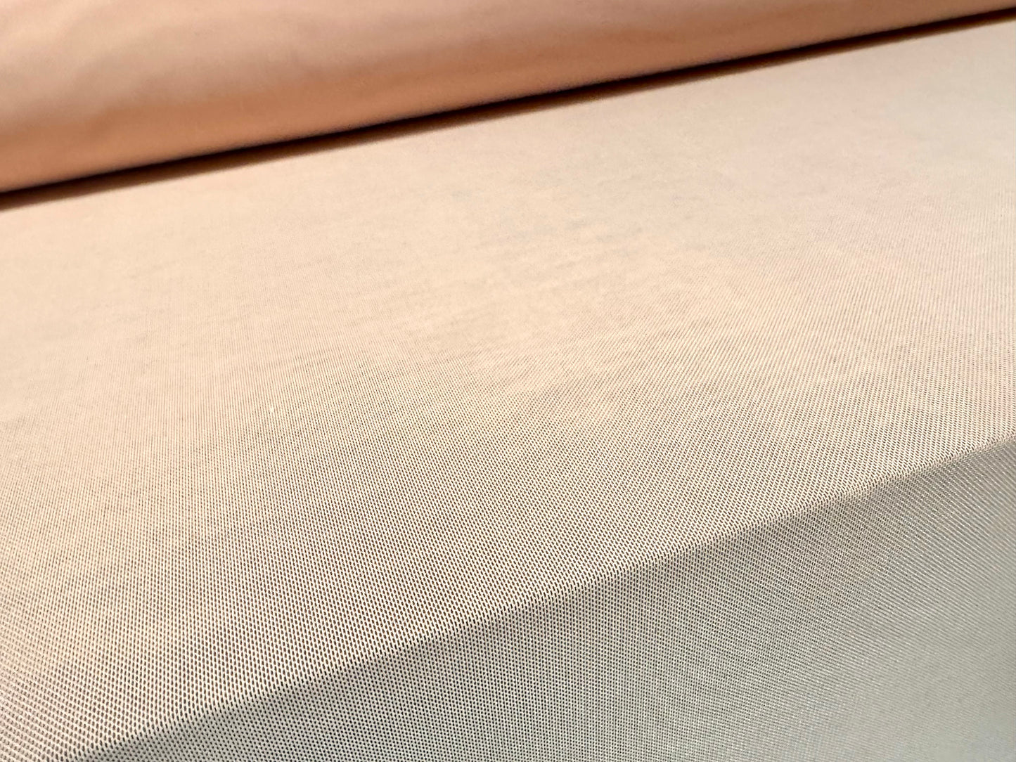 Power mesh net stretch spandex fabric, per metre - plain - pink skin tone