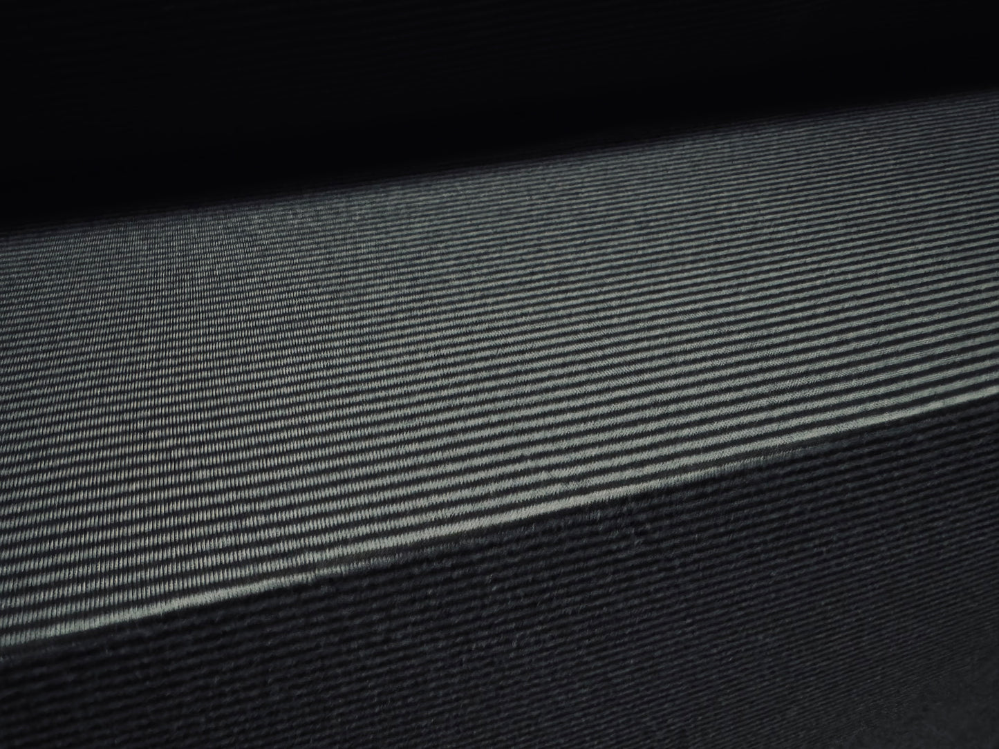 Viscose spandex stretch single jersey fabric, per metre - pinstripe - charcoal & grey
